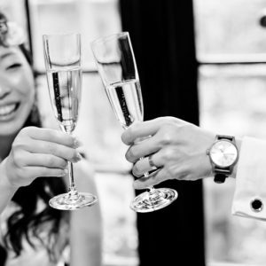 シャンパンでの乾杯